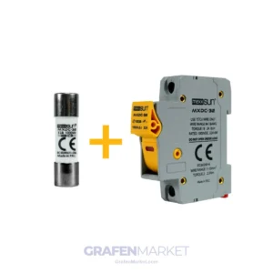 MEXXSUN DC Sigorta + Sigorta Yuvası (16A 1000V) - 12 Adet