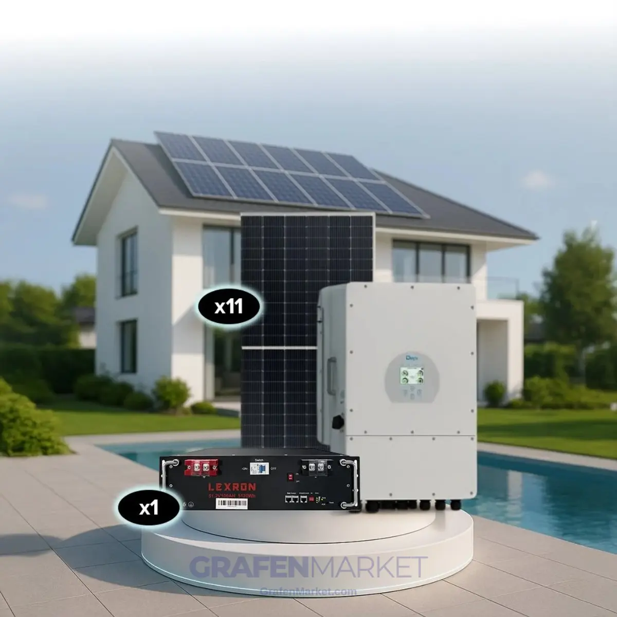 LEXRON 12KW TRİFAZE HİBRİT SİSTEM 1