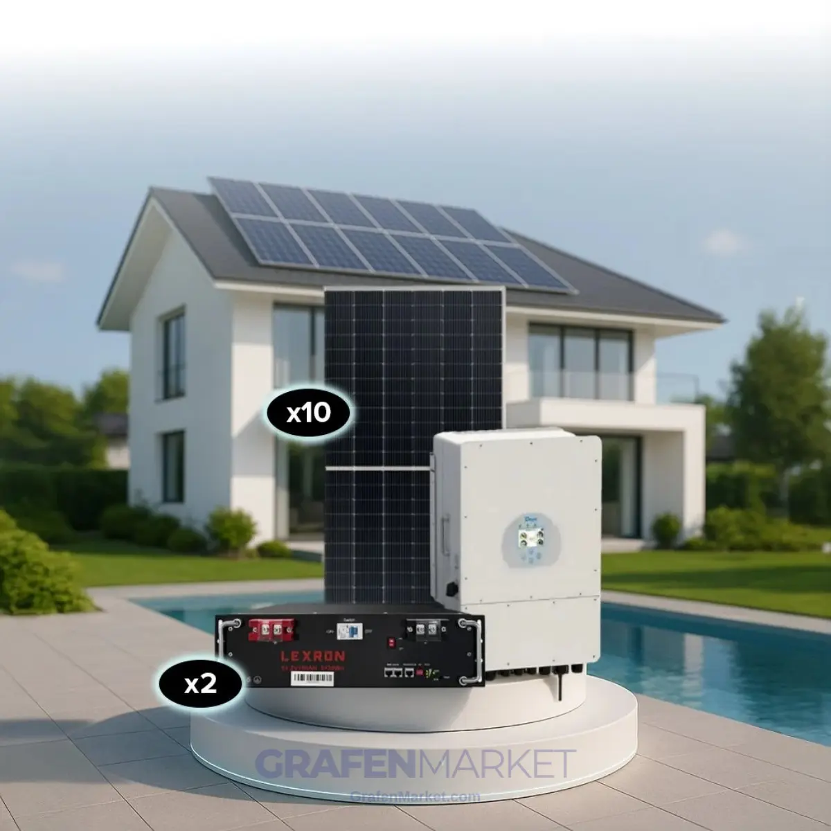 LEXRON 5kW MONOFAZE HİBRİT SİSTEM 2
