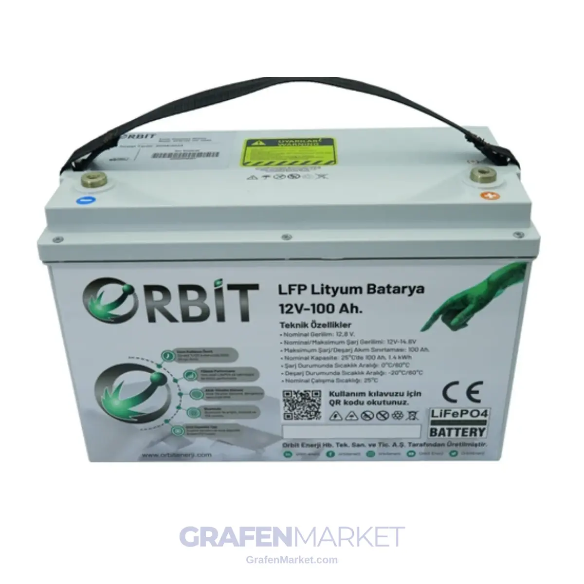 ORBİT 12 V 100 Ah LiFePO4 Akü-Marin Tip-VP