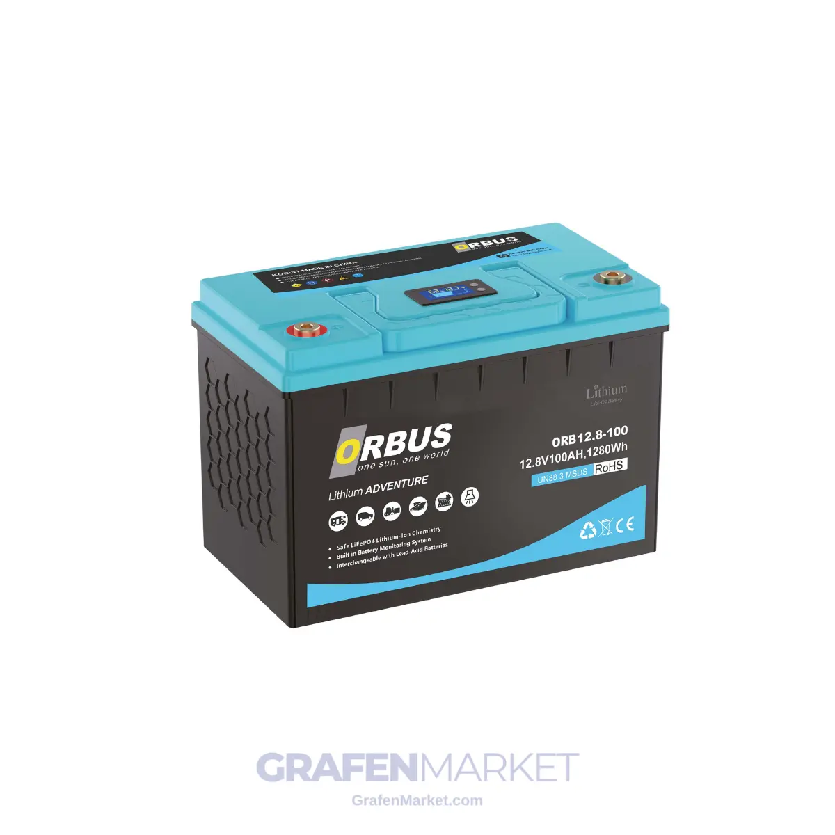 Orbus 12.8V 100Ah Lityum Batarya