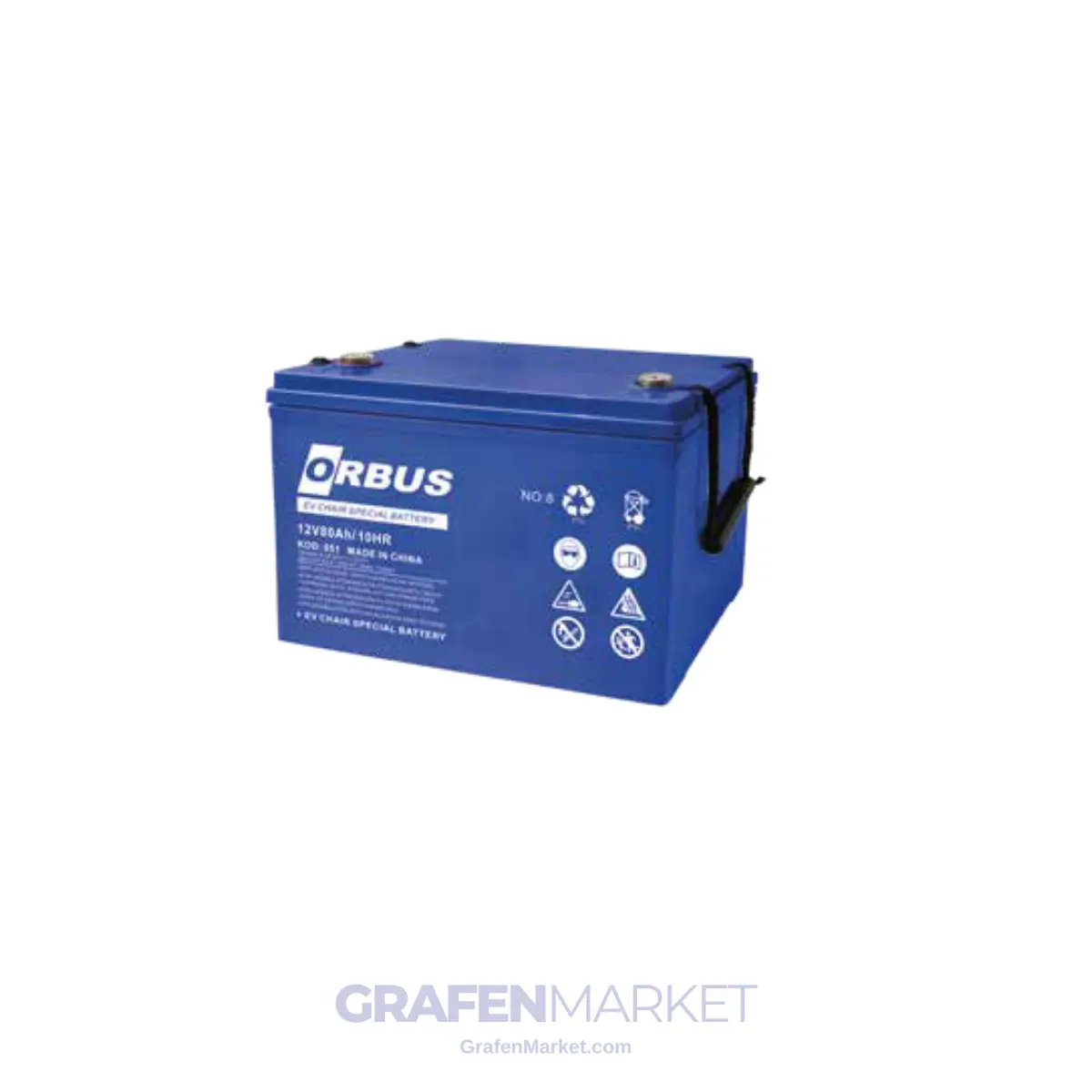 Orbus 12V 80Ah Engelli Araç Bataryası