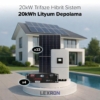 20KW TRİFAZE HİBRİT SİSTEM VE DEPOLAMA SİSTEMİ SETİ