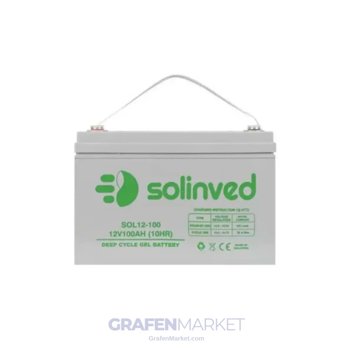 SOLİNVED 12V 100 Ah Jel Akü