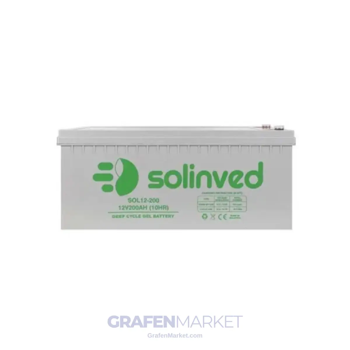 SOLİNVED 12V 200 Ah Jel Akü