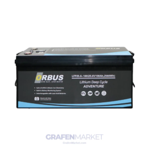 ORBUS 25.6V 100Ah – 2.56 kWh LiFePO4 Lityum Akü