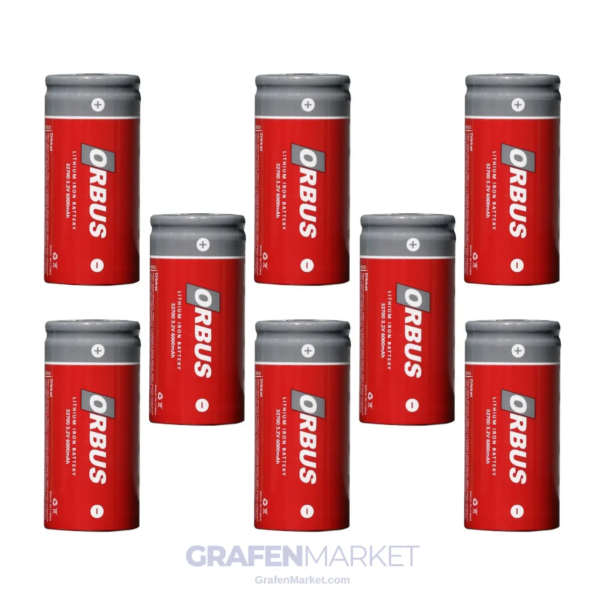 Orbus 32700 Lifepo4 Şarj Edilebilir Pil - 8 Adet