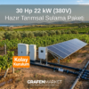 30 Hp 22 kW Tarımsal Sulama Sistemi 380W | Kolay Kurulum